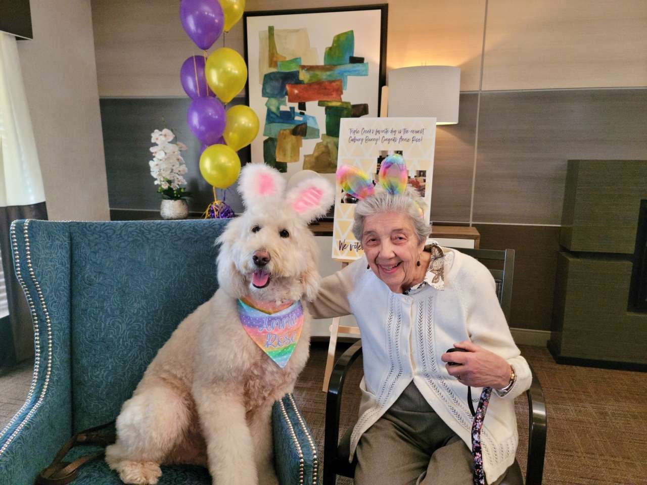 Annie Rose visits the nursing home
