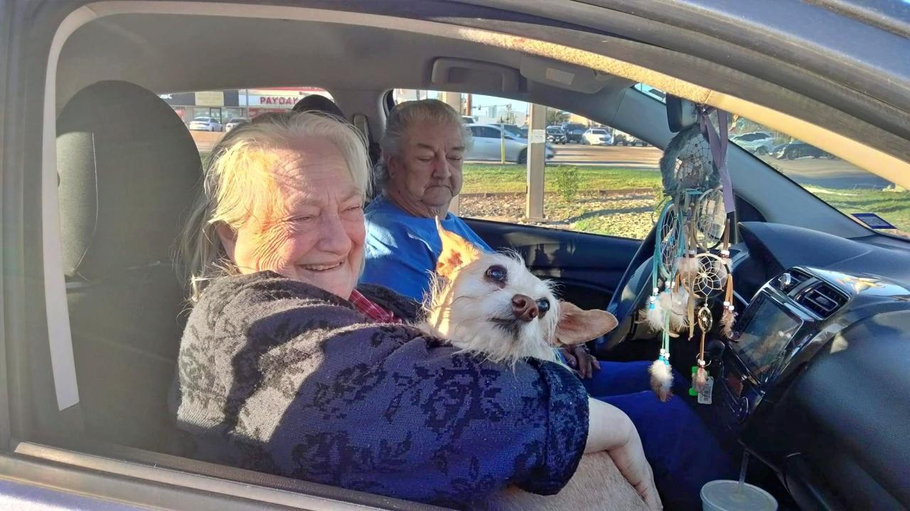 Ruff Start rescue reunited an elderly lady with her elderly dog, Baby Girl