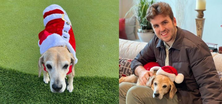 Joe Brown and his beagle, Buster