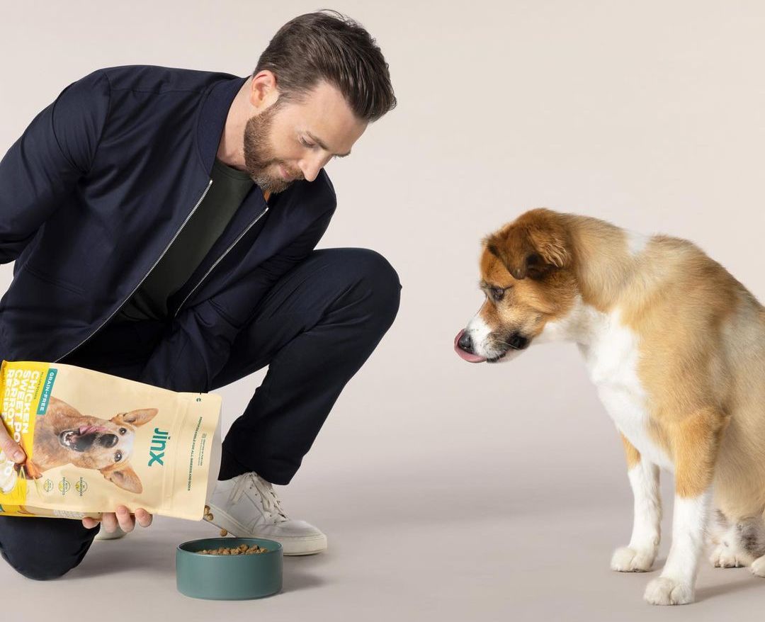 Chris Evans and his dog Dodger